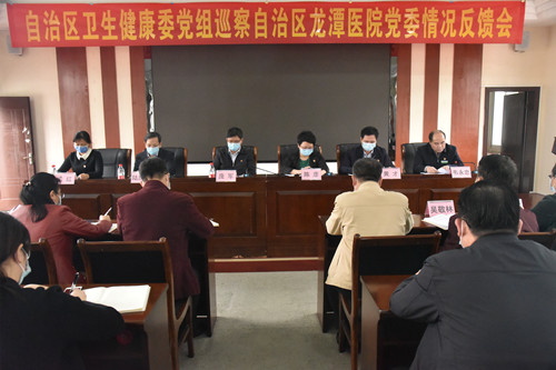 自治区卫生健康委党组巡察组向自治区龙潭医院党委反馈巡察情况