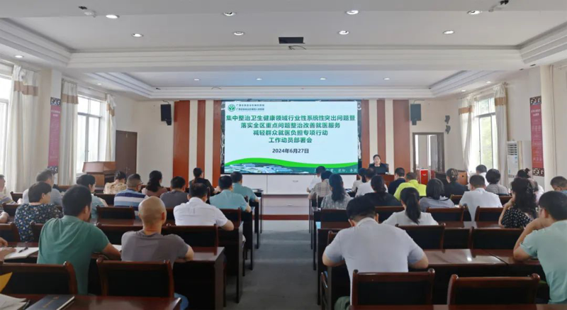 广西胸科医院召开集中整治卫生健康领域行业性系统性突出问题暨落实整治专项行动工作动员部署会